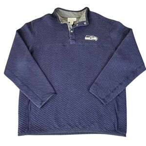 Seattle Seahawks Tommy Bahama Reversible 1/4 Snap Pullover Sweatshirt Mens XL